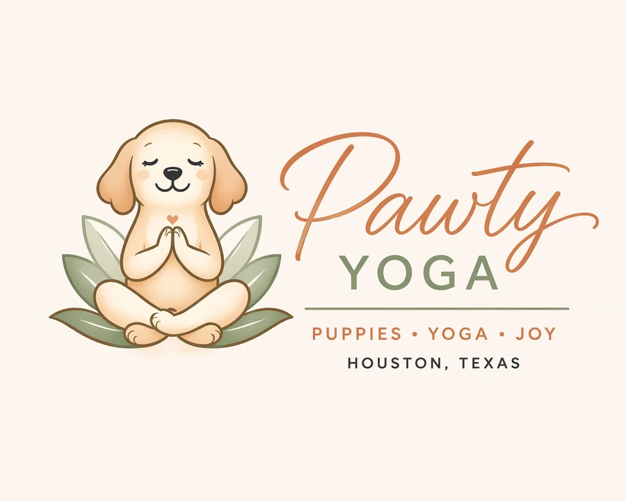 Pawty Yoga — puppies, yoga, joy. Houston, Texas.